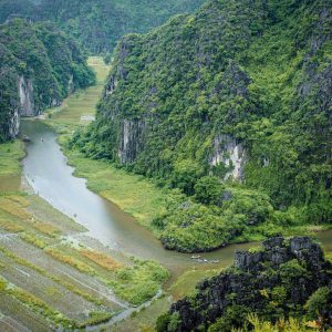 Tam Coc shimmers in silver and gold