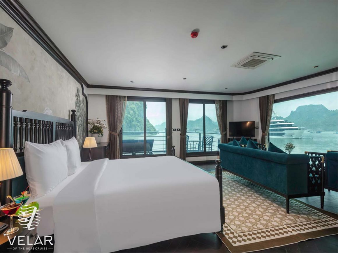 A cabin on the Velar of The Sea luxury cruise