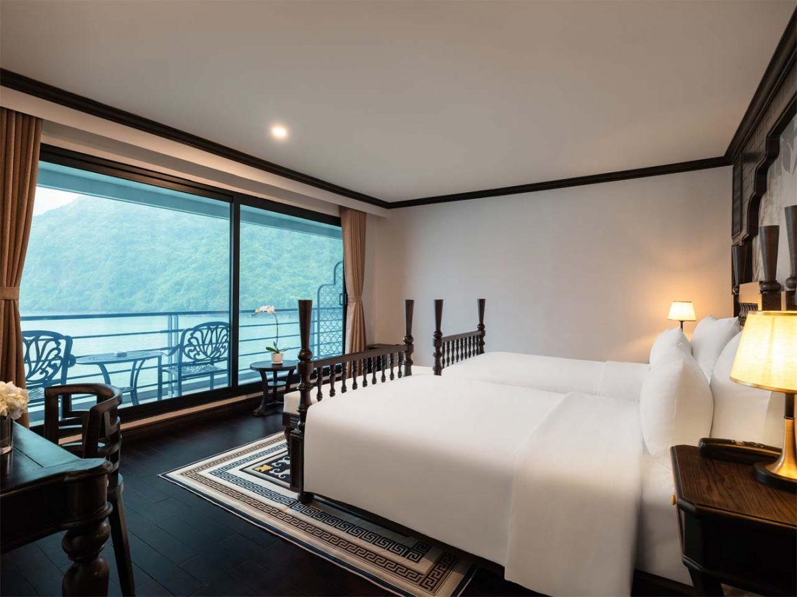 A cabin on the Velar of The Sea luxury cruise