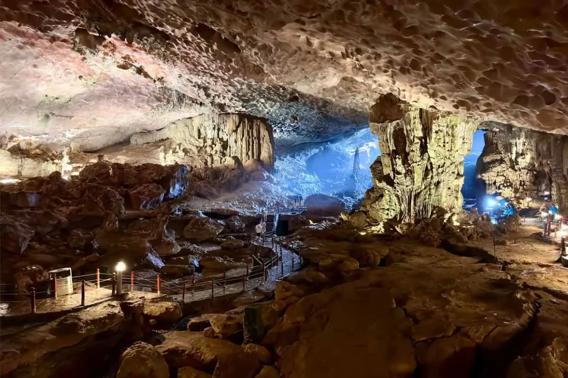Sung Sot Cave exploration during Ha Long Bay shore excursion