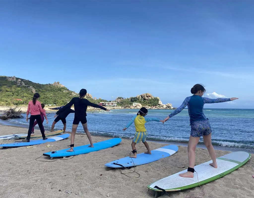 SUP paddleboarding in Vinh Hy Bay, Ninh Thuan