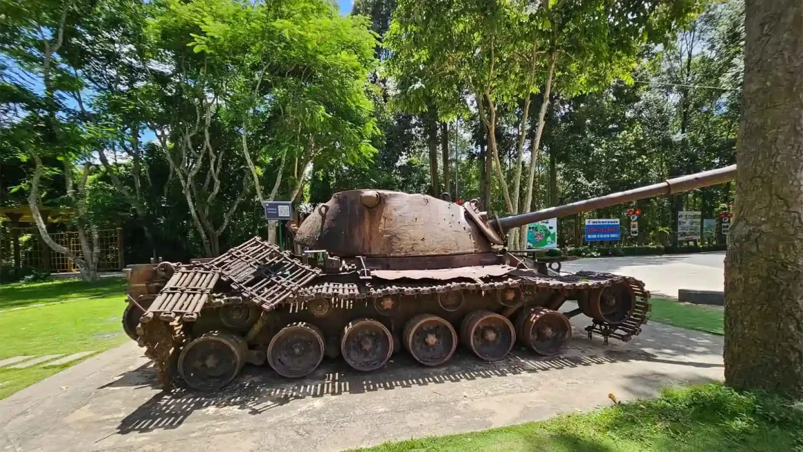 Cu Chi Tunnels – Vietnam War History Tank at Cu Chi Tunnels near Ho Chi Minh City