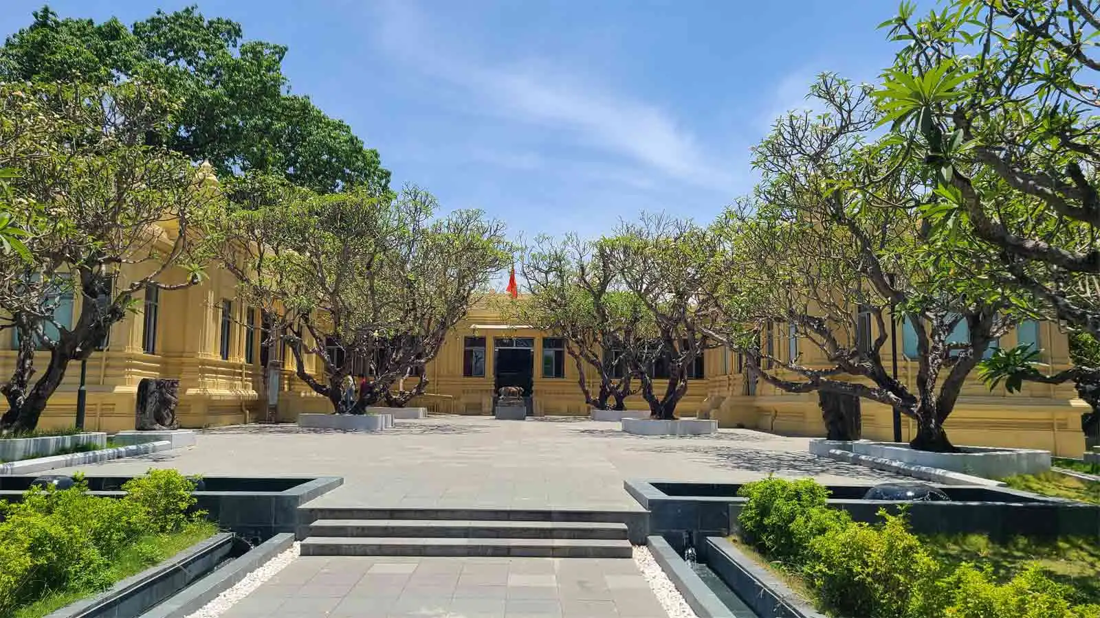 Da Nang Museum of Cham Sculpture displaying the world's largest collection of Cham sculptures and sandstone artifacts