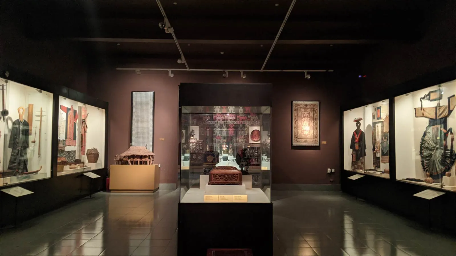 Vietnam Fine Arts Museum in Hanoi exhibiting traditional and contemporary Vietnamese paintings, sculptures and folk art