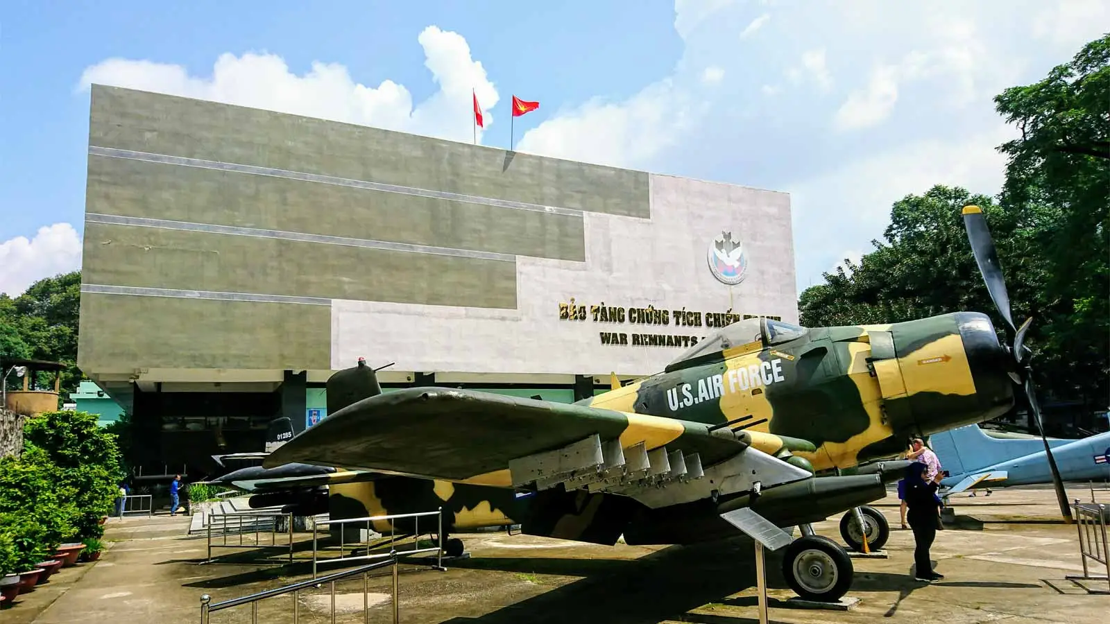 War Remnants Museum in Ho Chi Minh City documenting the Vietnam War through historical photographs, military vehicles and exhibitions