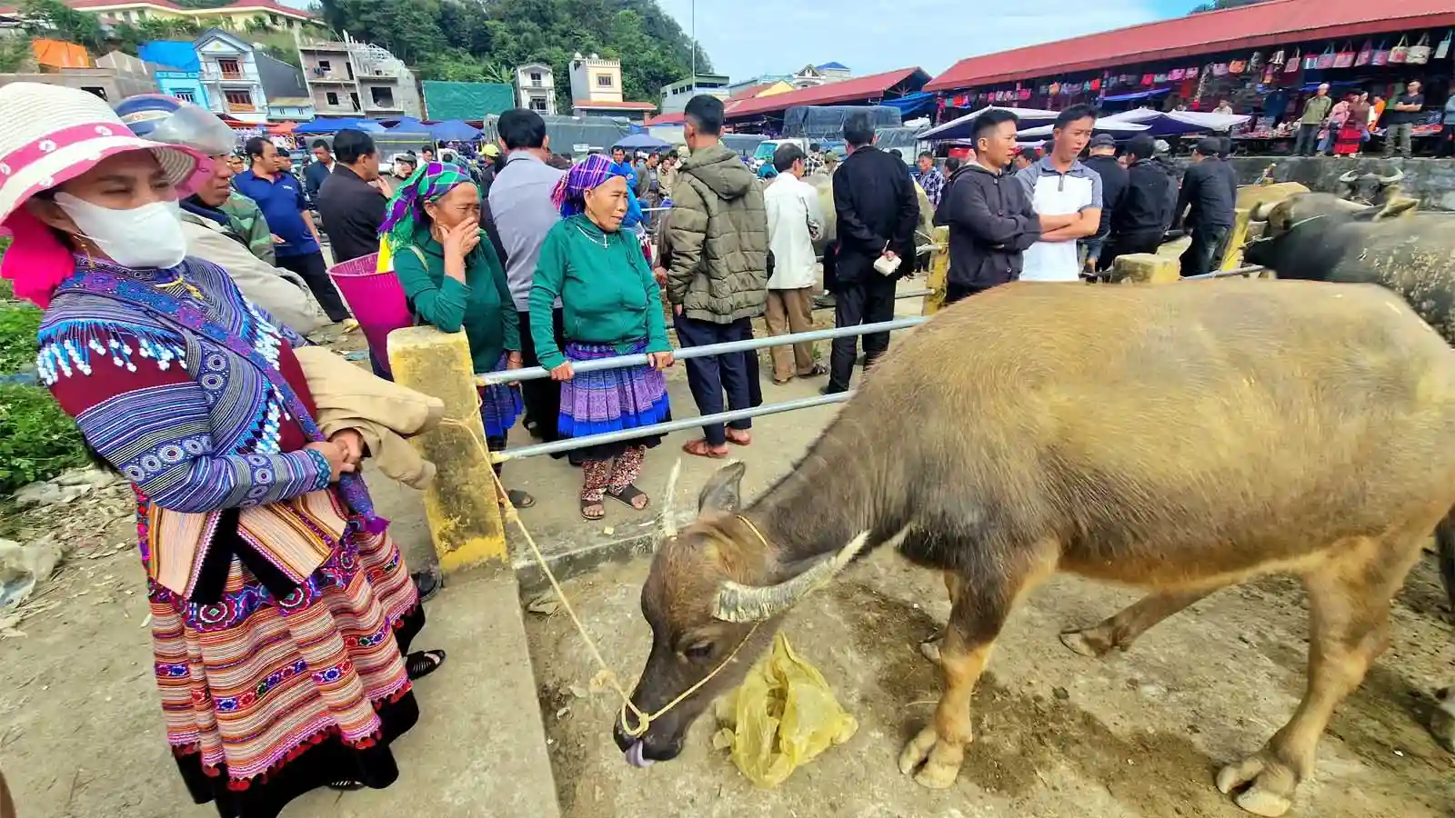 Sin Cheng Market in Lao Cai with local ethnic communities and traditional products