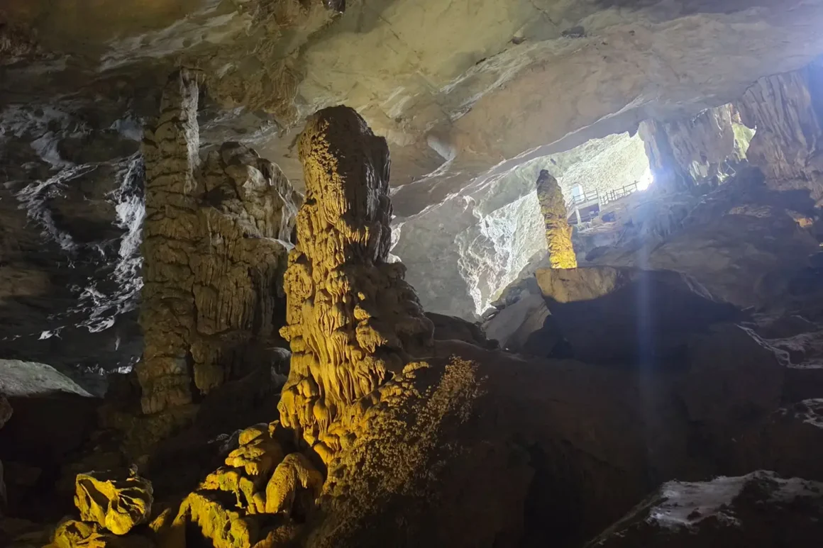 Sung Sot Cave in Halong Bay during a day tour from Hanoi