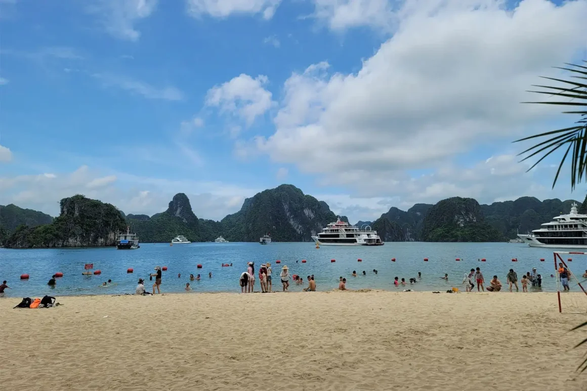 Titop Beach on Titop Island in Halong Bay
