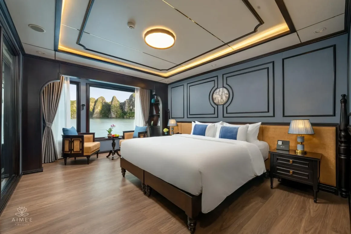Aimee Cruise Double Cabin in Halong Bay Aimee Cruise Halong Bay double cabin