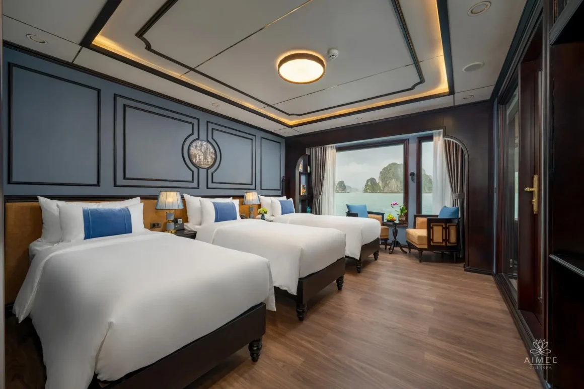 Aimee Cruise Triple Cabin in Halong Bay Aimee Cruise Halong Bay triple cabin