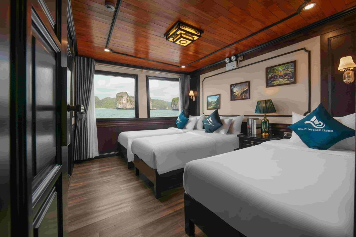 Arcady Boutique Cruise Triple Cabin Arcady Boutique Cruise triple cabin in Halong Bay