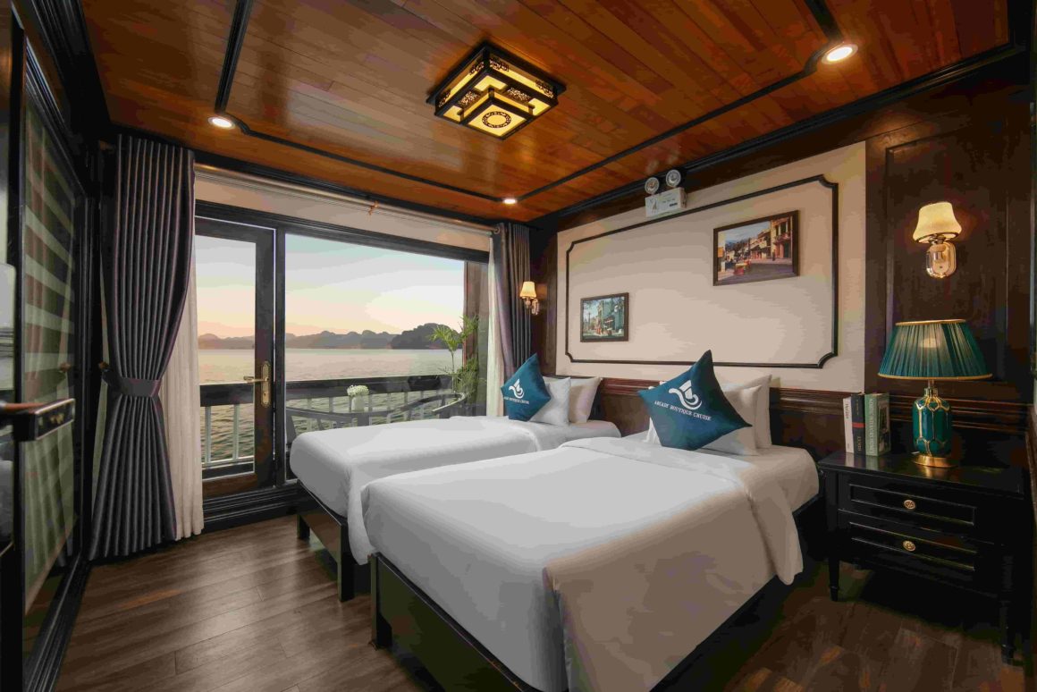 Arcady Boutique Cruise Twin Cabin Arcady Boutique Cruise twin cabin in Halong Bay