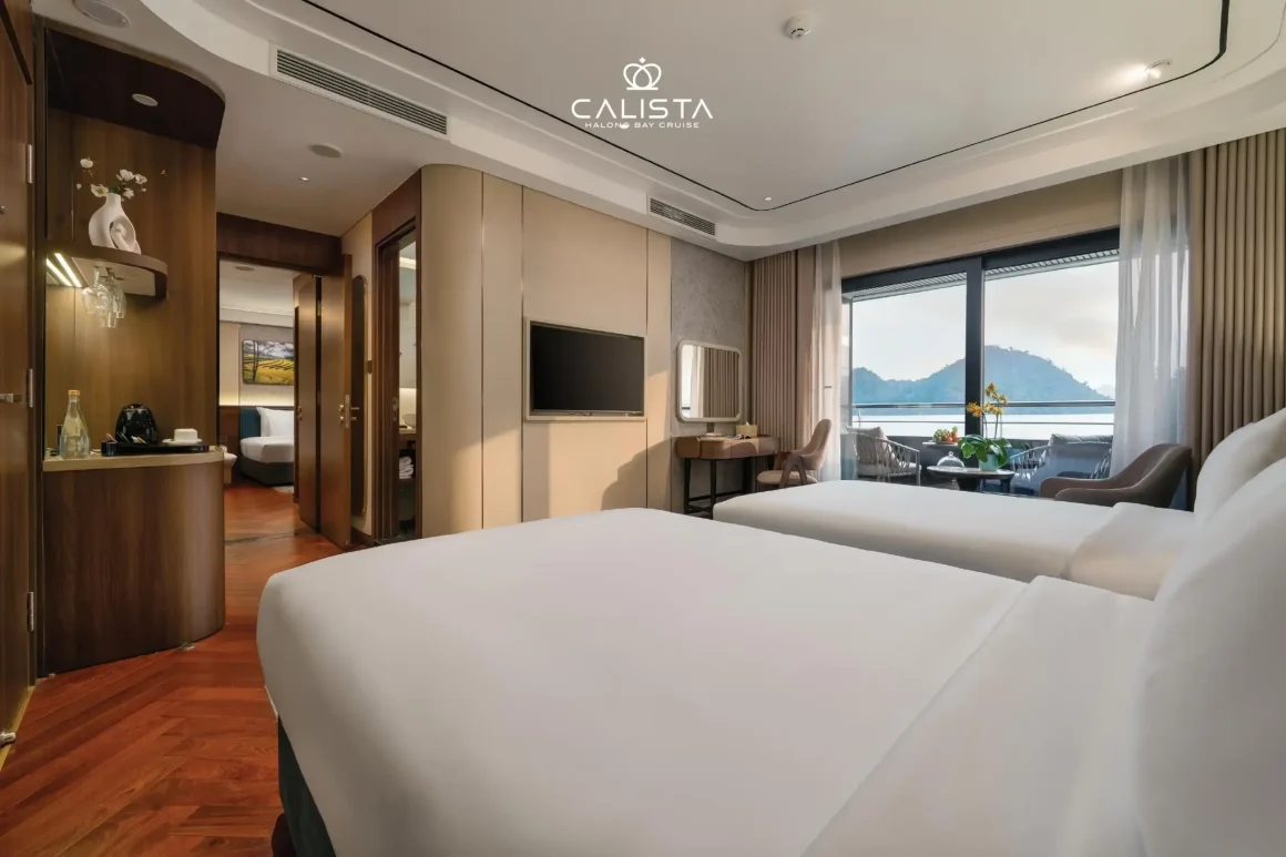 Calista Cruise Twin Cabin Calista Cruise twin cabin in Halong Bay