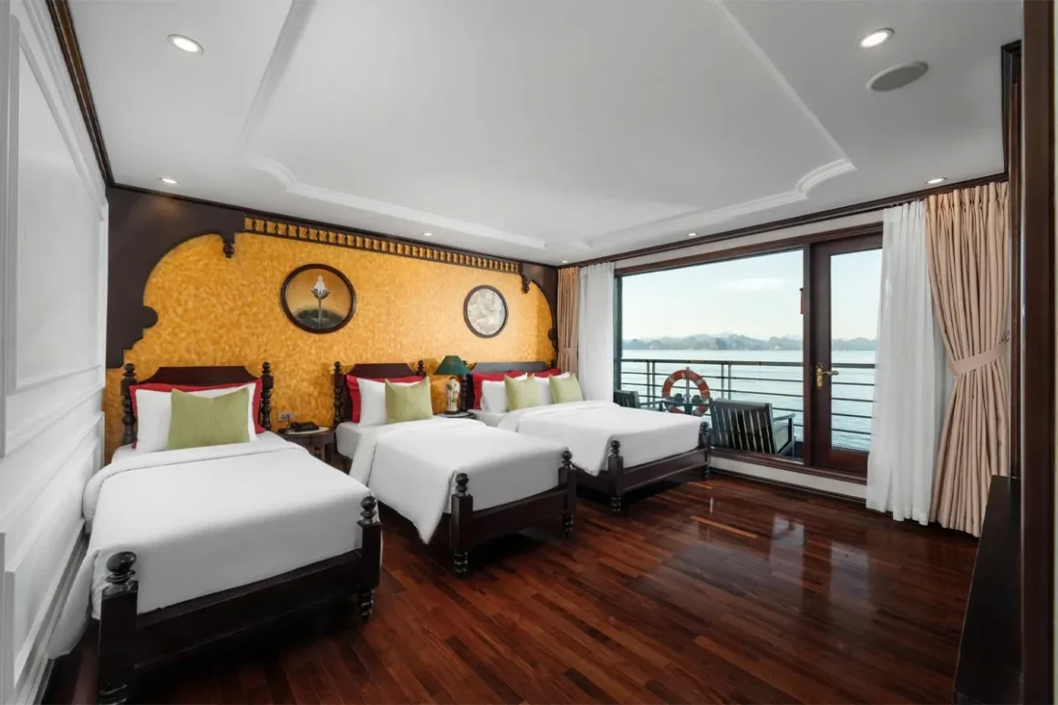 Family Balcony Suite for Group Travel - Cycad Cruise Spacious Family Balcony Suite on Cycad Cruise with twin beds, double bed, and connected private balcony
