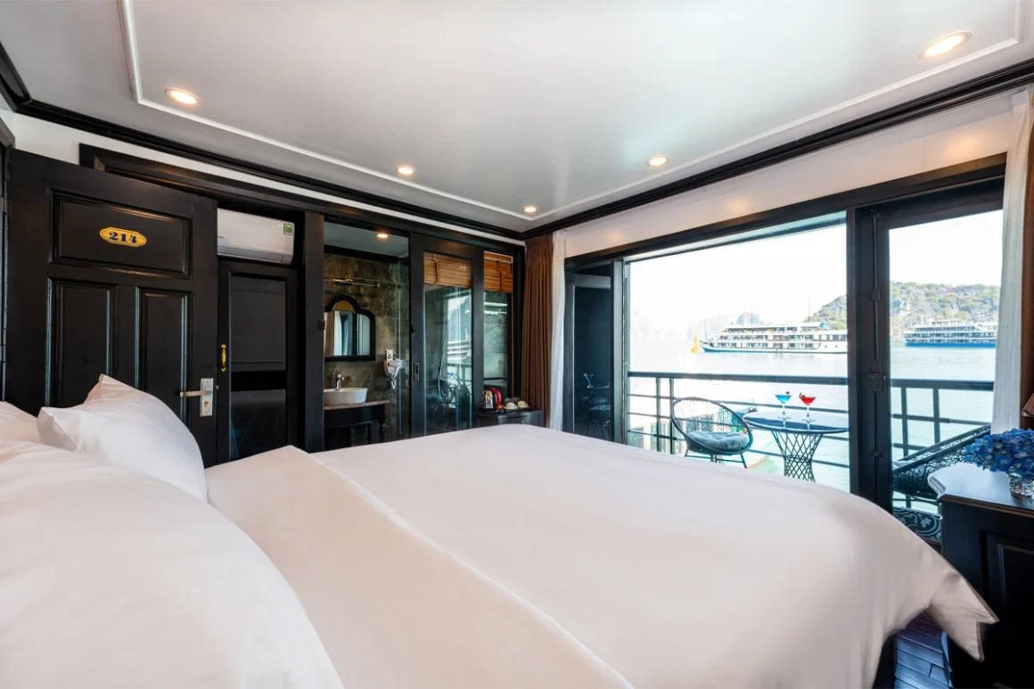 Spacious Executive Balcony suite with premium amenities on Dragon Bay Premium Cruise