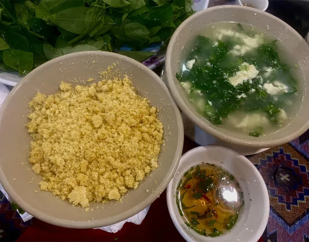 Traditional Men Men H'Mong corn dish in Sapa