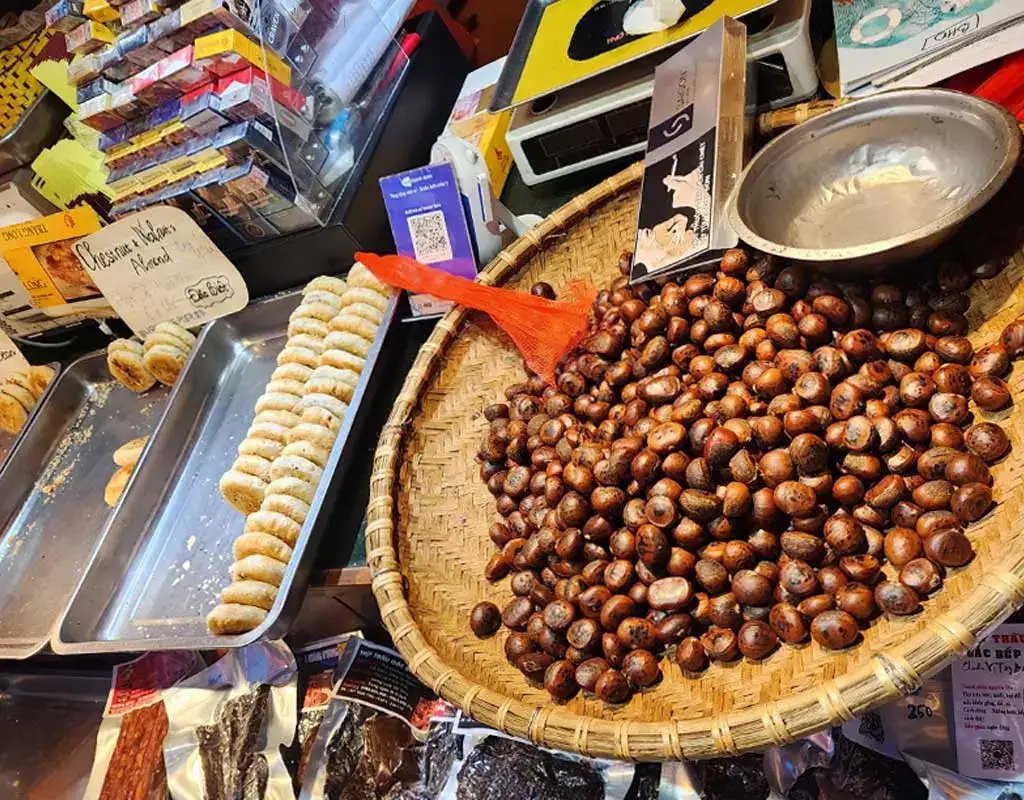 Roasted chestnuts in Sapa Vietnam