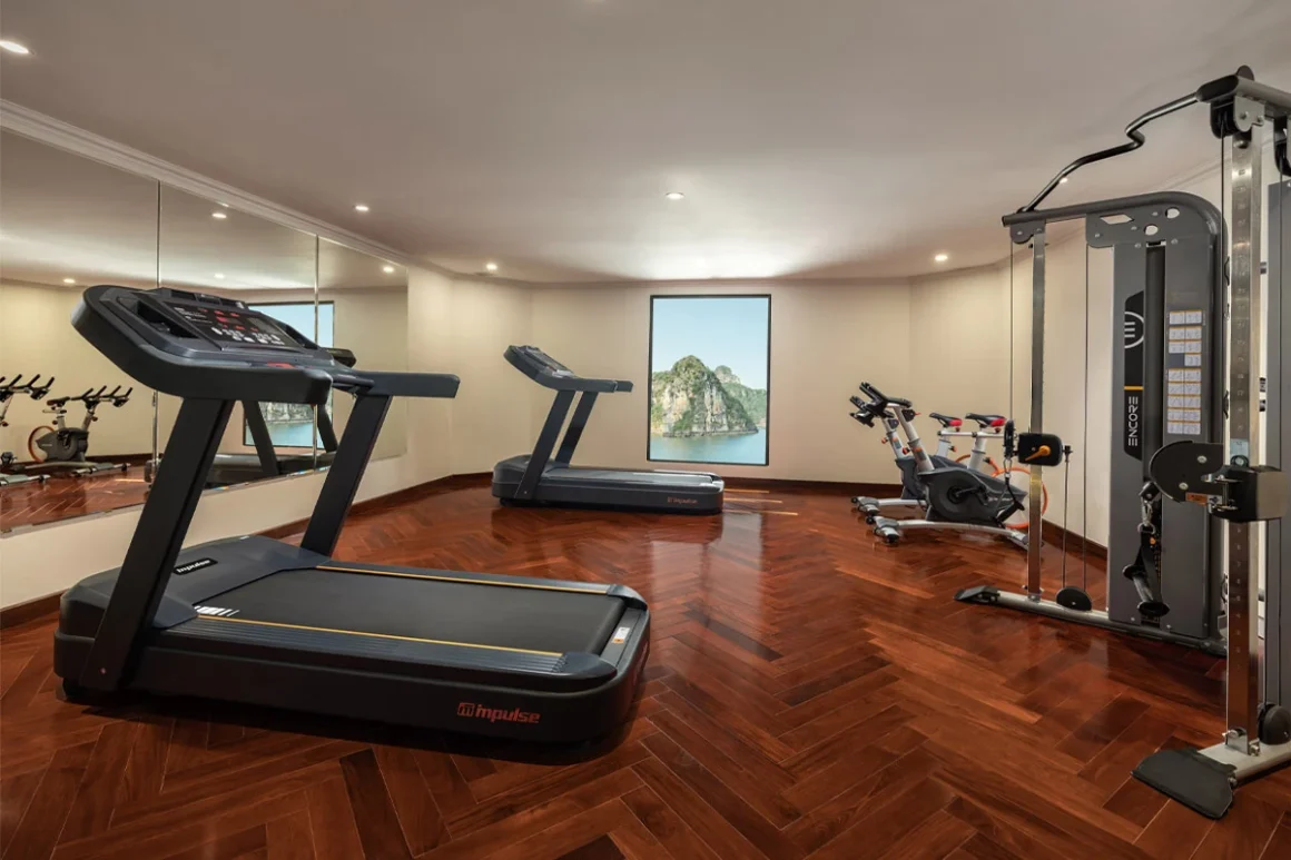 Diana Cruise gym Gym on Diana Cruise in Lan Ha Bay