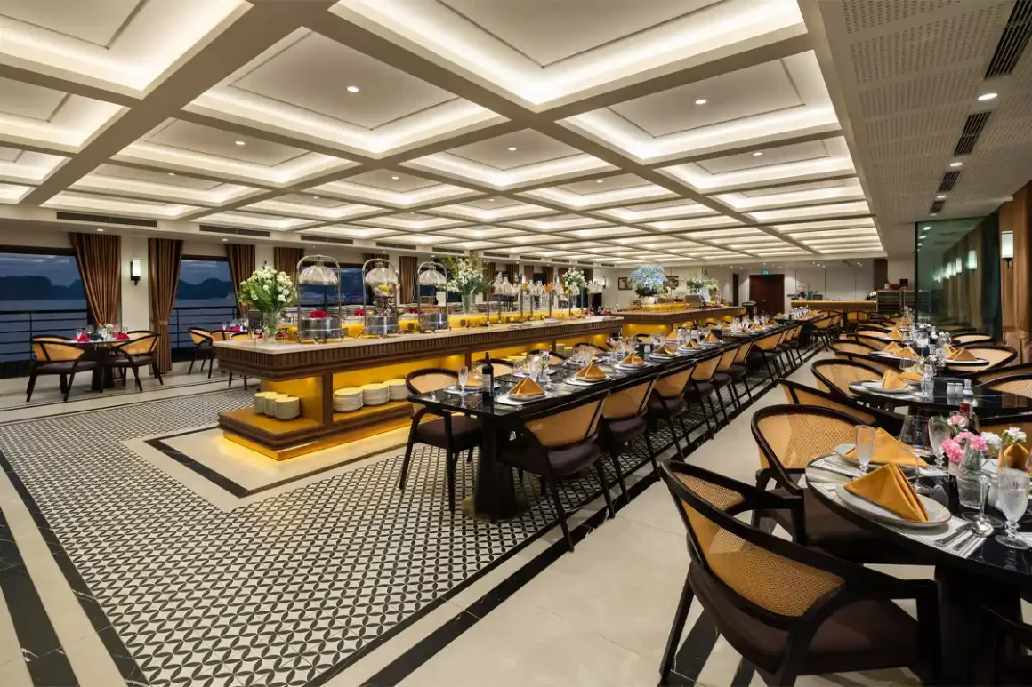 Diana Cruise restaurant Restaurant on the 4th deck of Diana Cruise in Lan Ha Bay