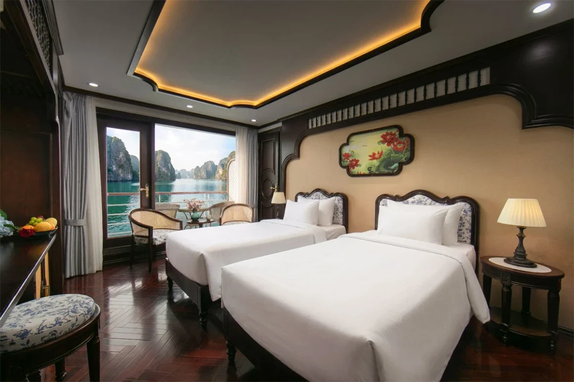 Senior Suite Cabin on Deck 2 of Hermes Premium Cruise in Halong Bay