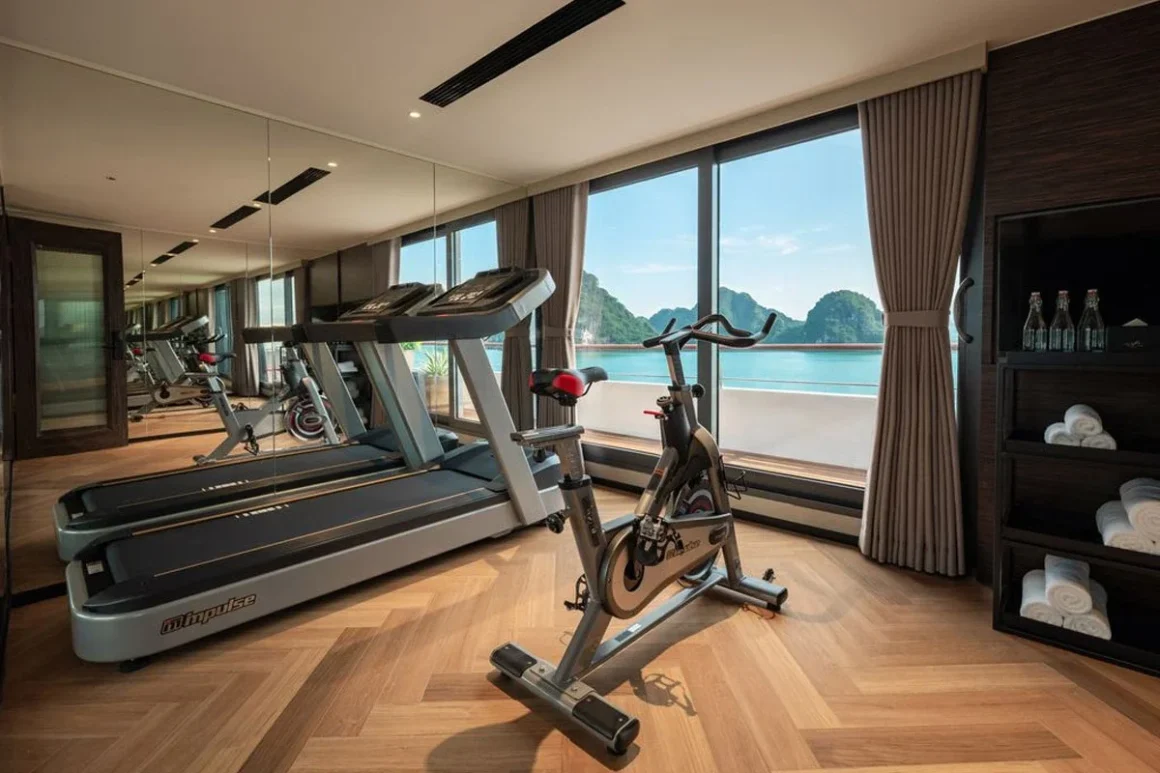 La SEN of the Bay Gym Gym on La SEN of the Bay cruise, Lan Ha Bay